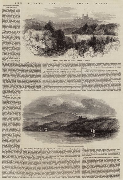 Het bezoek van de koningin aan Noord-Wales door Edmund Morison Wimperis
